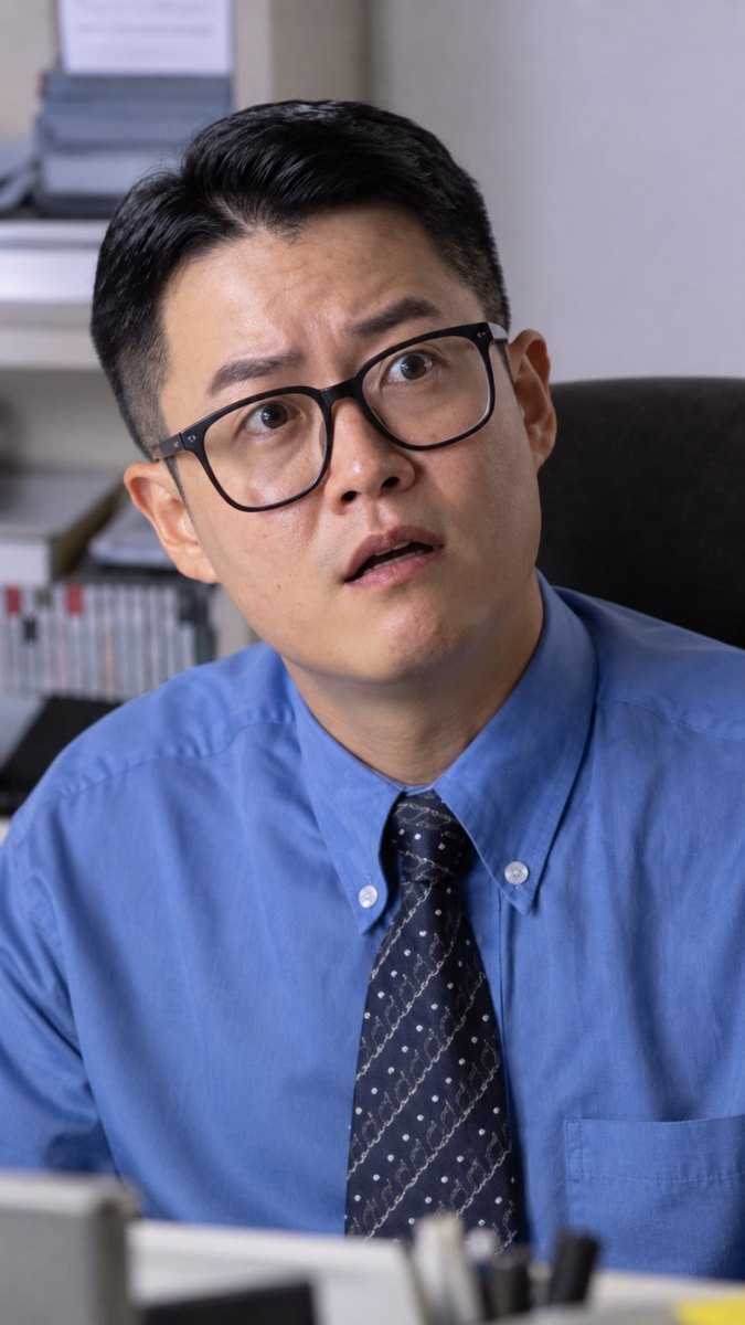표정을 바꿔 찍은 최PD 사진